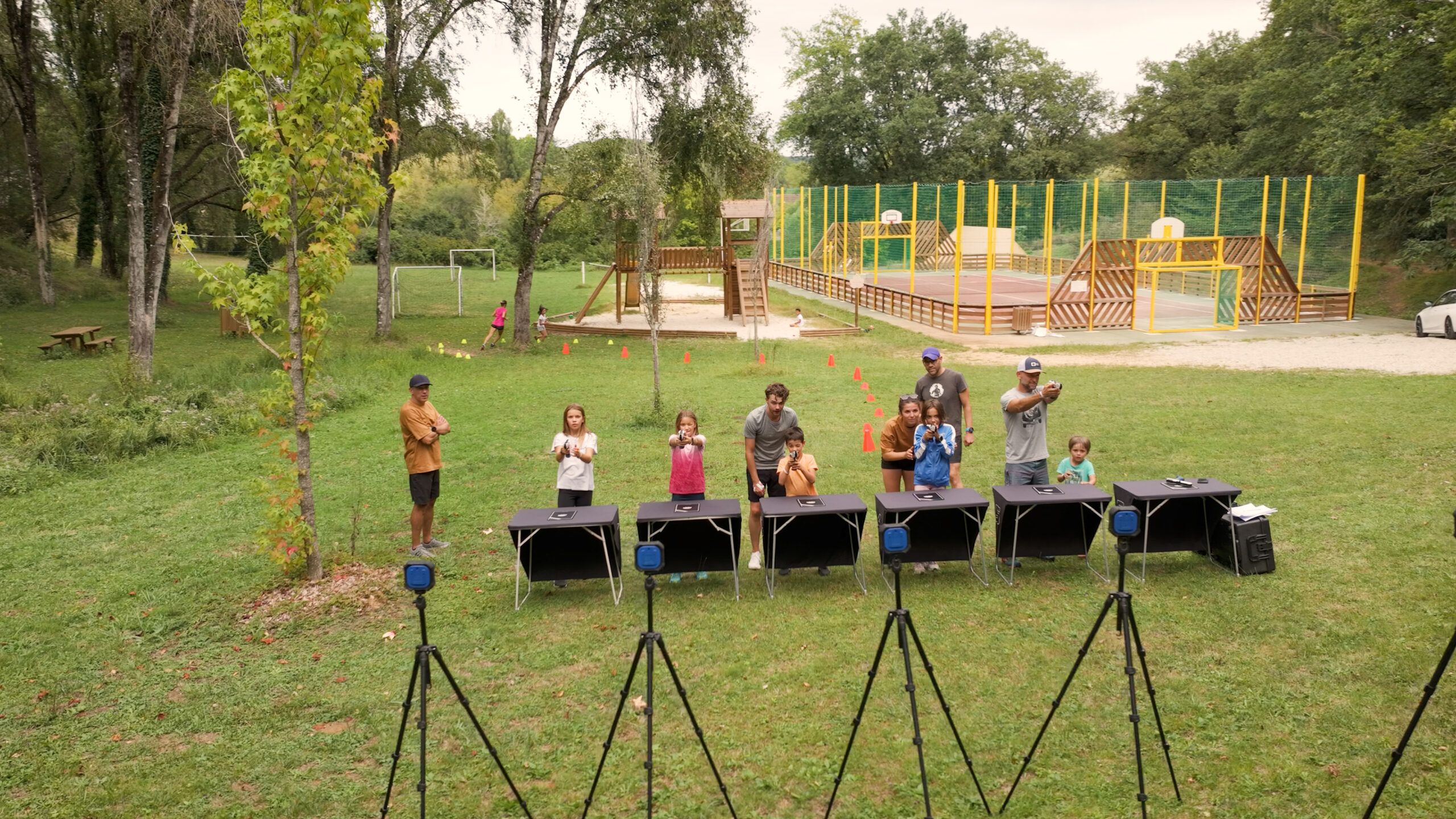 Animation biathlon laser dans un camping ou village vacances